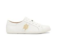 Kazar - Zapatillas blancas de cuero decoradas con un monograma - Shoes - Mujer - Blanco - 37 EU -