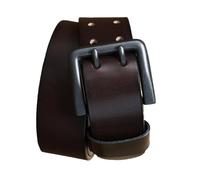 KazeRyu Cinturón De Cuero Moda For Jeans - Hebilla Ajustable Doble Garra Ocio Piel Vaca Hecho A Mano Estilo Occidental Clásico(Coffee,115cm/waist:39")