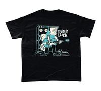 KAZHILAN Dumb Luck Frankenstein Frank Guitar Rockabilly Psychobilly Punk O-Neck 100% Cotton Short Sleeve Unisex T-Shirt L