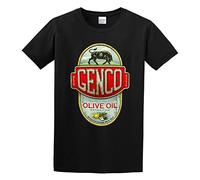 KAZHILAN Genco Olive Oil Vintage Unisex 100% Cotton Short-Sleeve T-Shirts Black L