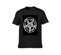 KAZHILAN Gothic Blood Satanic Devil Worship Satan Witchcraft O-Neck 100% Cotton Short Sleeve Unisex T-Shirt L
