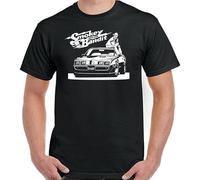 KAZHILAN Gudu Smokey and The Bandit Cannonball Run 80S Retro Movie Unisex 100% Cotton Short-Sleeve T-Shirts Black L