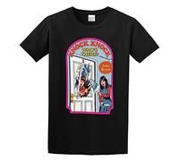 KAZHILAN Knock Knock, Who's There? Unisex 100% Cotton Short-Sleeve T-Shirts Black S