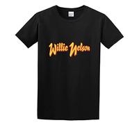 KAZHILAN Nelson Willie Logo Unisex 100% Cotton Short-Sleeve T-Shirts Black L