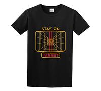 KAZHILAN Stay On Target Unisex 100% Cotton Short-Sleeve T-Shirts Black XL