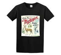 KAZHILAN Sufjan Stevens Michigan Unisex 100% Cotton Short-Sleeve T-Shirts Black XXXL