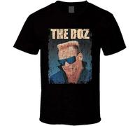 KAZHILAN The Boz Brian Bosworth Retro Vintage Distressed Look Unisex 100% Cotton Short-Sleeve T-Shirts Black L