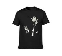 KAZHILAN Tom Waits Icon Unisex 100% Cotton Short-Sleeve T-Shirts Black XXXL