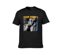 KAZHILAN Tom Waits Rain Dogs Unisex 100% Cotton Short-Sleeve T-Shirts Black XL