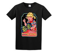 KAZHILAN You Can Learn Sewing Poster Unisex 100% Cotton Short-Sleeve T-Shirts Black XL