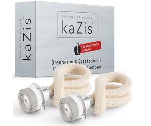 KAZIS® - 2 quemadores con mecha de repuesto para lámpara Lampe Berger y todas las demás lámparas catalíticas