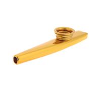 Kazoo de aleaci?n de aluminio de metal con 5 piezas de diafragma de flauta de regalo para ni?os amantes de la m?sica, dorado
