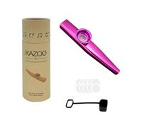 Kazoo de aleación de aluminio RuiJOTWAT con 10 diafragmas de flauta Kazoo, una hermosa caja y cubierta antipolvo para instrumentos musicales, ukelele, guitarra, socios, morado