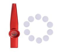 Kazoo de metal con 10 membranas de flauta boca Kazoo instrumentos musicales buen compañero para ukeleles, violín, guitarra, piano