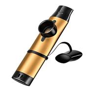 Kazoo de metal para adultos, kazoo profesional con 5 cañas y tono ajustable, regalo único de instrumento musical para músicos, compatible con guitarra, ukelele, violín, piano (dorado)