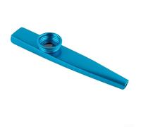 Kazoo de metal para principiantes y amantes de la música, instrumento de viento de aluminio ligero con diseño simple para crear sonidos elegantes tarareando canciones antiguas sin teoría, color dorado
