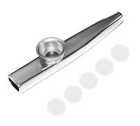 Kazoo de metal plateado - Instrumento de viento de aleación de aluminio - Fácil de aprender y tocar