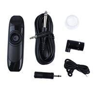 Kazoo eléctrico con pastilla, cable reemplazable Kazoo de metal y conector para adultos que graban instrumentos musicales de rendimiento de 4,3 pulgadas (Negra)