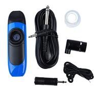 Kazoo Eléctrico de 11 Cm, Conjunto de Kazoo Portátil, Reemplazo de Kazoo de Aleación de Aluminio de Resina Profesional con Pastilla de Membrana Grabadora (Azul)