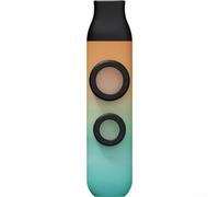 Kazoo - Flauta de boca de metal con membrana de repuesto, diseño simple de exhalación para jugar, compacto y portátil para principiantes, fiestas, camping, música (película doble naranja)