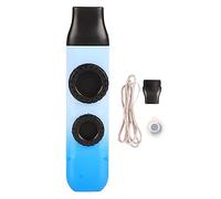 Kazoo Instrumento musical profesional de plástico de tono ajustable, Mini Kazoo con 10 diafragmas de flauta, Kazoo ABS ligero para ukelele, violín, teclado de guitarra, incluye (Degradado blanco azul