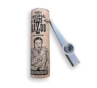 Kazoo original de hojalata de color plateado hecho de las herramientas originales de los años 30.