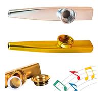 Kazoo Pitos de Carnaval, Pito Carnaval Cadiz Cazu, Instrumento Mirlitón Niños, Silbato de Trompeta Metálico, Gran Regalo para Amantes de la Música