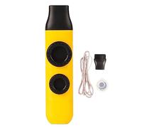 Kazoo plástico profesional, ajustable con 10 diafragmas, color alto brillo - Sonido único y versátil, compatible con varios instrumentos, accesorio musical portátil (Amarillo metalizado de alto