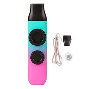 Kazoo plástico profesional, ajustable con 10 diafragmas, color alto brillo - Sonido único y versátil, compatible con varios instrumentos, accesorio musical portátil (Textura De La Piel Cian Magenta