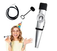Kazoo portátil, Kazoo de metal,Instrumento musical Kazoo de metal Kazoo ligero | Instrumentos musicales cómodos antideslizantes de juguete para reproducción musical, acompañamiento instrumental