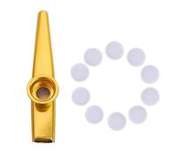 Kazoos de metal con membranas de flauta, acompañante de ukelele boca, tamaño estándar para instrumentos musicales, piezas de boca