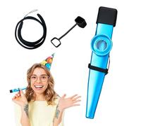 Kazoos - Juego de instrumentos musicales de metal para adultos, sonido claro y estable, mango cómodo antideslizante, mini instrumento lavable | Acompañamiento apto para viajes para guitarra, violin