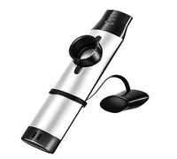 Kazoos para adultos, Kazoo de metal con 5 diafragmas de flauta, kazoos con tono ajustable para guitarra, ukelele, violín, piano, teclado, mini instrumentos musicales Kazoos a granel (plateado)