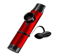 Kazoos para adultos, Kazoo de metal con 5 diafragmas de flauta, kazoos con tono ajustable para guitarra, ukelele, violín, piano, teclado, mini instrumentos musicales Kazoos para niños a granel (rojo)