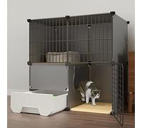 KAZUP Jaula para Gatos, Jaula para Gatos, recintos para Gatos en Interiores, Parque Infantil para Gatos Catio, Jaula para Parque Infantil con Alambre de Metal Desmontable, Lugar de Ejercicio Grand