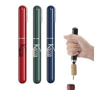 KAZZA Sacacorchos Bomba de aire 2 en 1, juego de 3 abridor de botellas a presión de aire con taza de cápsula, portátil y sin esfuerzo, para el hogar, restaurante o regalos para los amantes del vino (R