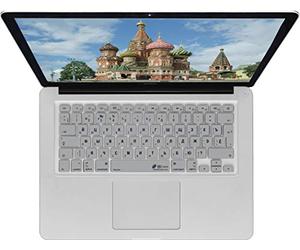 KB Covers - Cubierta de Teclado Duradera, diseño Ruso Lavable, para MacBook Air 13 y Pro 2008 +, Plata RUS-M-Silver