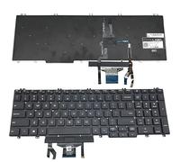 KB para Dell Precision 3500 3501 3540 3541, Latitude 5500 5501 5510 Series Negro sin bordes con retroiluminación con palo de ratón 0MMH7V NSK-EX0BC PK132FA1B00 US Layout Notebook Keyboard