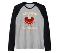 KBBQ Comida Coreana Divertido Foodie K Drama Date Bulgogi Camiseta Manga Raglan