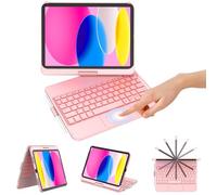 KBCASE Teclado iPad 10 Generación con Trackpad, Rotación de 360° Funda iPad 10 Generación con Teclado Español Ñ Bluetooth Inalámbrico para iPad10 Gen10.9 2022 A2696/A2757/A2777