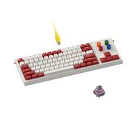KBDcraft 03Sachiel - Teclado mecánico con cable al 85% con 4 teclas de perilla, funda compatible con Lego, montaje de junta, teclas PBT, perfil OEM, interruptor lineal intercambiable en caliente, RGB