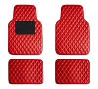 KBDDM Cuero Alfombrillas Coche para Audi S1(2door) 2014-2023, Alfombrillas Coche De Cuero Antideslizantes, Auto Todo Clima Alfombrillas Impermeable Antideslizantes, Accesorios,A Red