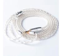 KBEAR - Cable de auriculares chapado en plata de 8 núcleos, cable de repuesto desmontable HiFi para monitor TIN T2 T3 P1 para SE215 SE315 SE425 SE535 UE900 (MMCX 3,5 mm)
