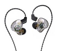 KBEAR KS1 - Auriculares en monitores de oído con sonido transparente, Vocals Forwards IEM de alta resolución, estéreo equilibrados compatibles con Android Phone Laptop (sin micrófono, transparente)