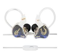 KBEAR Phoenix IEM - auriculares con cable de lámina de aluminio doble de 3.5 mm, diafragmas PET, doble imán DD de 10 mm, graves profundos (morado,