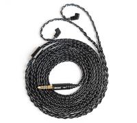 KBEAR ST12 Plus 8 Core 4N OFC - Cable IEM de 2 pines chapado en plata para auriculares KZ ZS10 PRO/ZSN PRO X/CCA CRA (oscuro, QDC 4,4 mm)