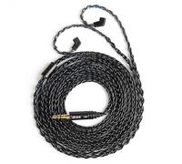 KBEAR ST12 Plus 8 Core 4N OFC - Cable IEM de 2 pines chapado en plata para auriculares KZ ZS10 PRO/ZSN PRO X/CCA CRA (oscuro, QDC 3,5 mm)