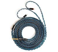 KBEAR ST12 Plus - Cable IEM de 2 pines de 2 pines de repuesto para monitor de oído, cable de auriculares HiFi chapado en plata para KZ ZST/AS10/ZS10/CCA C10/C12 (azul-negro, 2 pines de 4,4 mm)