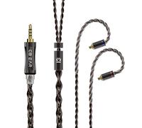 KBEAR ST7 HiFi In Ear Cable con cable para auriculares intrauditivos Cable de actualización 4N 4 núcleos OFC IEM Cable QDC para EDXPRO ZSNPRO ZSNPROX ZS10PRO ZS10PROX AS16 WAN'ER (2,5 mm, MMCX, negro)