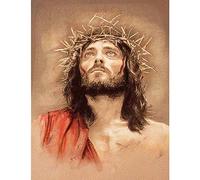 Kbfilj Kit de pintura de diamantes para adultos Cree en jesús,cristo diamantes de imitación,Diamond painting bordado de punto de cruz,para manualidades,decoración de la pared del hogar,30x40cm